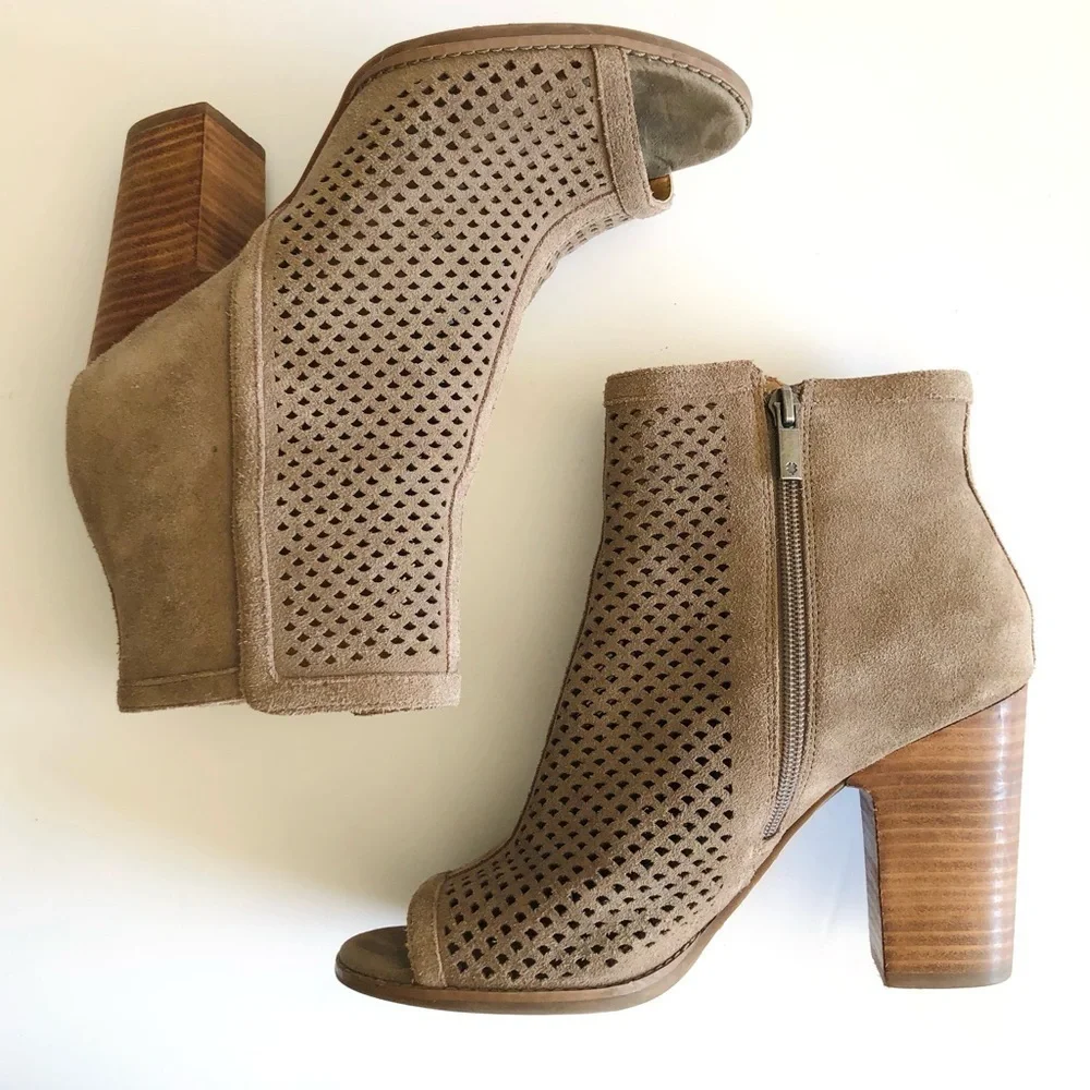 Lucky Brand Lakyn Perforated Open Toe Bootie